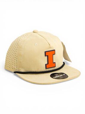 Illinois Fighting Illini Orange 3D Perforated Rope Hat- Birch/ Black